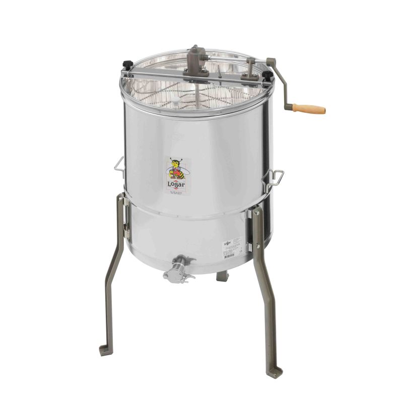 Logar 4-frame extractor, hand drive without central shaft, 30x48 cm, bowl 52 cm
