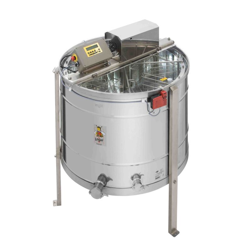 Logar 6/12-frame self-reversing honey extractor, 95 cm tank, 370 W motor, fully electronic, frames 34 x 48 cm