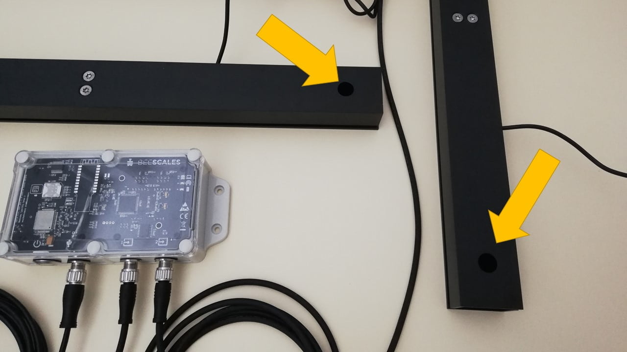 Correct positioning of the weight sensors