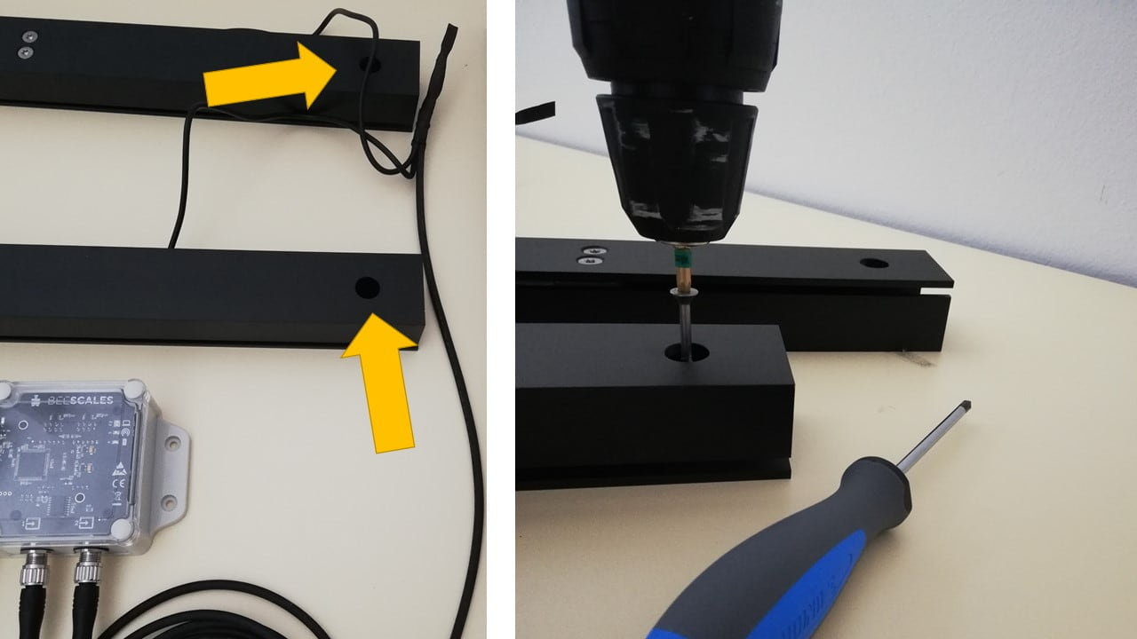 Secure the weight sensors to the surface if required