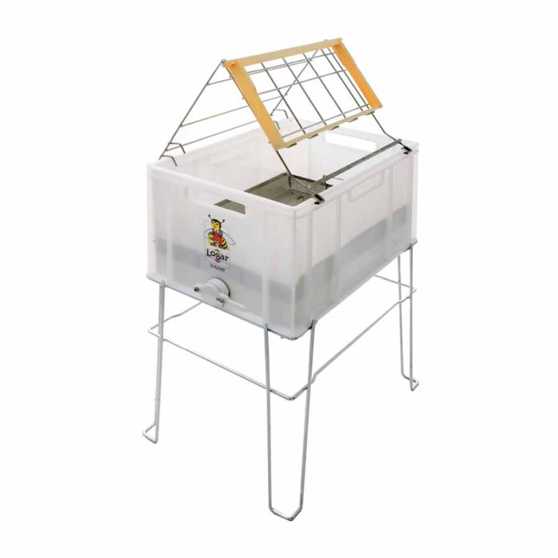 PVC Uncapping Tray with Stand and Sieve Bottom (horizontal)